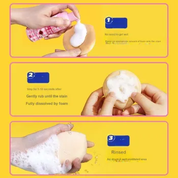 HUANMO Bubbles Powder Puff Makeup Brush Cleaning Mousse Mild 60ml