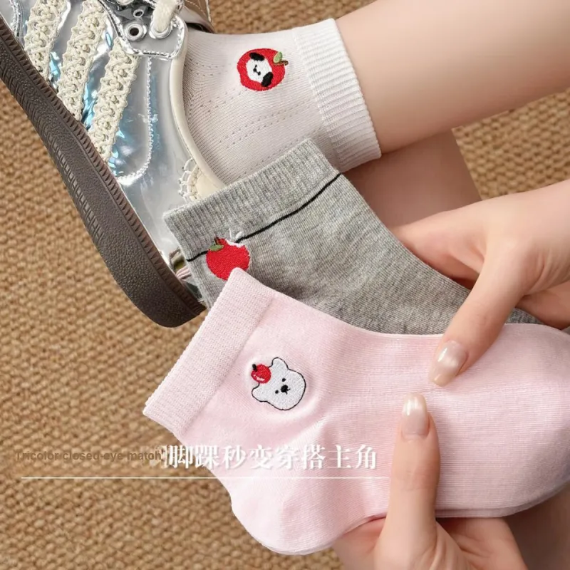 JIAZINI Ankle Socks Women's 3 Pack-14