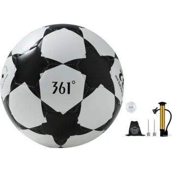 361° Ball Size 4 Soccer TPU Machine Stitched Soccer Ball Unisex Black White