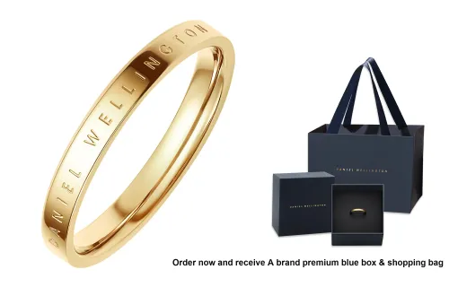 Daniel Wellington Alloy Couple Rings Unisex Gold