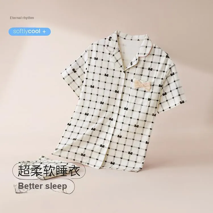 JINGYUN Pajama Set Women's Jade Fat White-1