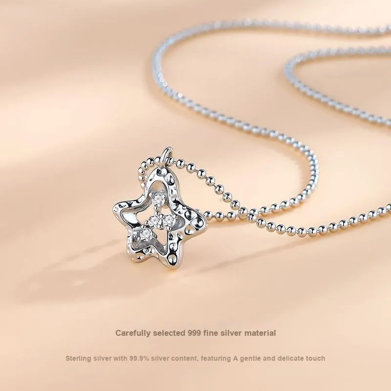 KLFOOK 999 Fine Silver Necklaces Women's-2
