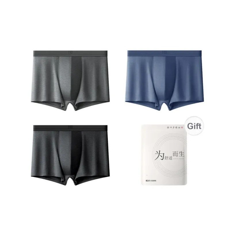 Red Bean Underpants Men's Shopping Bag 3 Pack-4