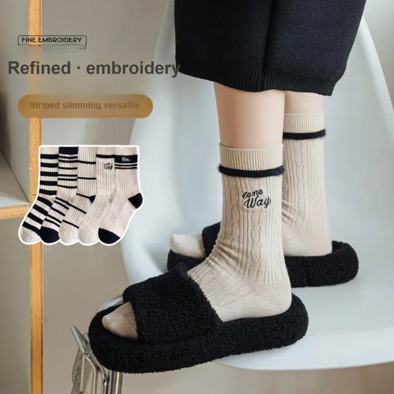 XXLLG Mid Calf Socks Women's 3 Pack-1
