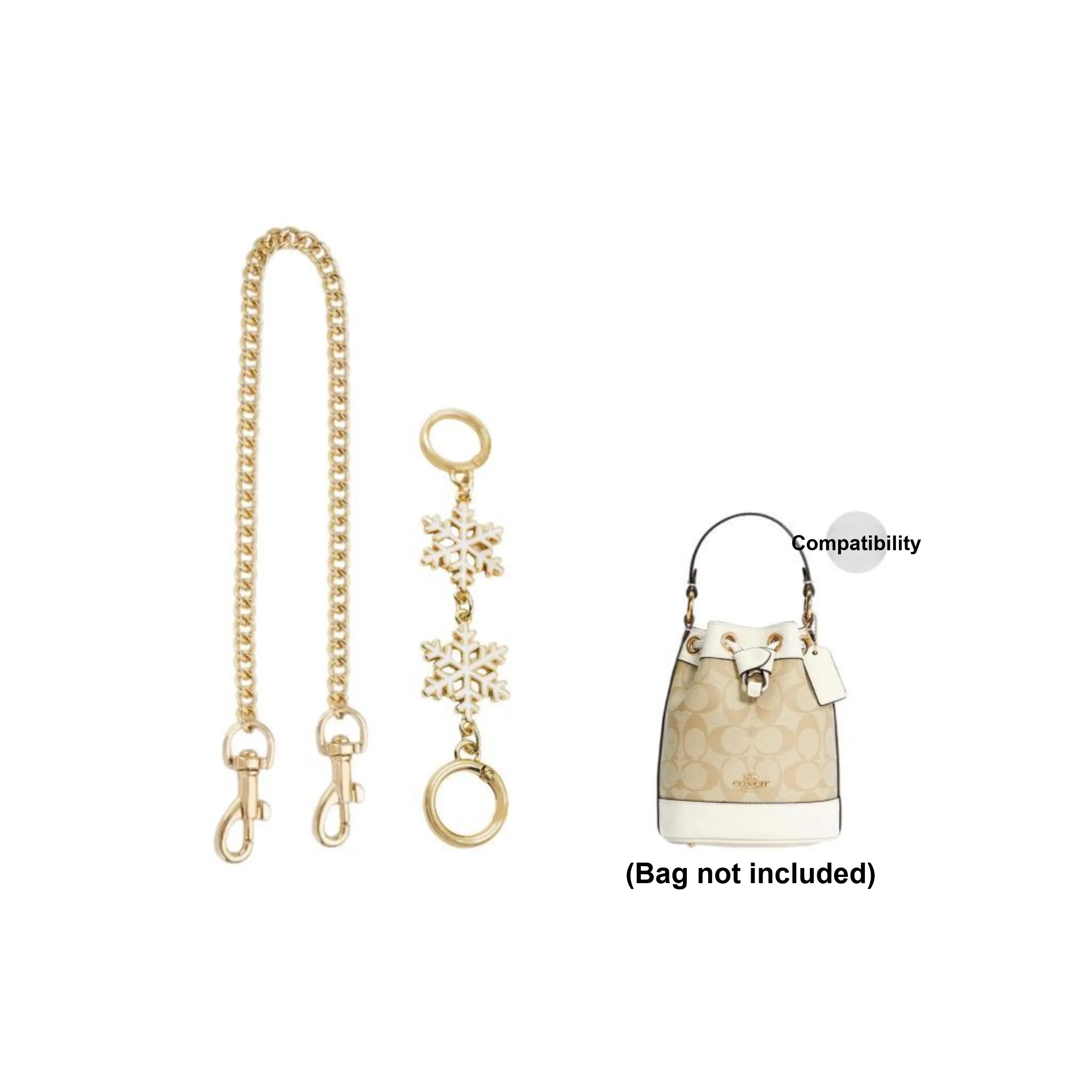 Metal Bag Accessories Women's White