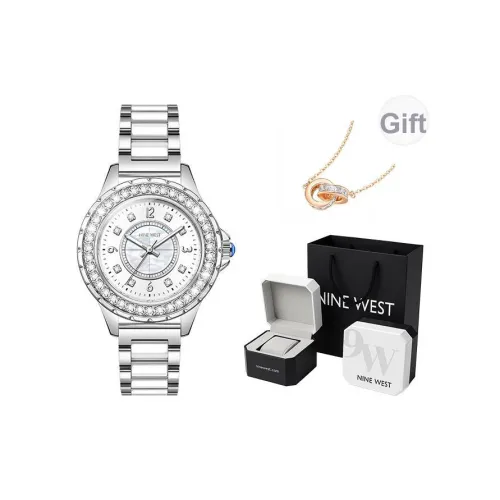 NINE WEST TIME TRACING Collection Кварцевый механизм Часы Женские Жемчужная раковина Циферблат