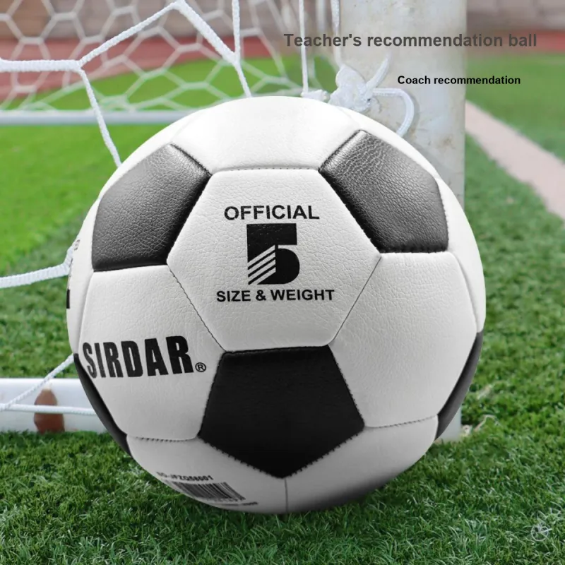 SIRDAR Size 4 5 Size Soccer PVC Machine Stitched Soccer Ball Unisex Black White-3