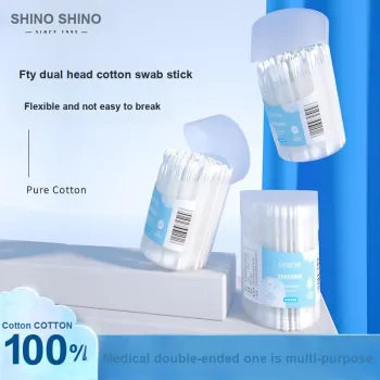 SHINO Pierced Ear Studs For Makeup Use Cotton Swab 100 Pcs/Can