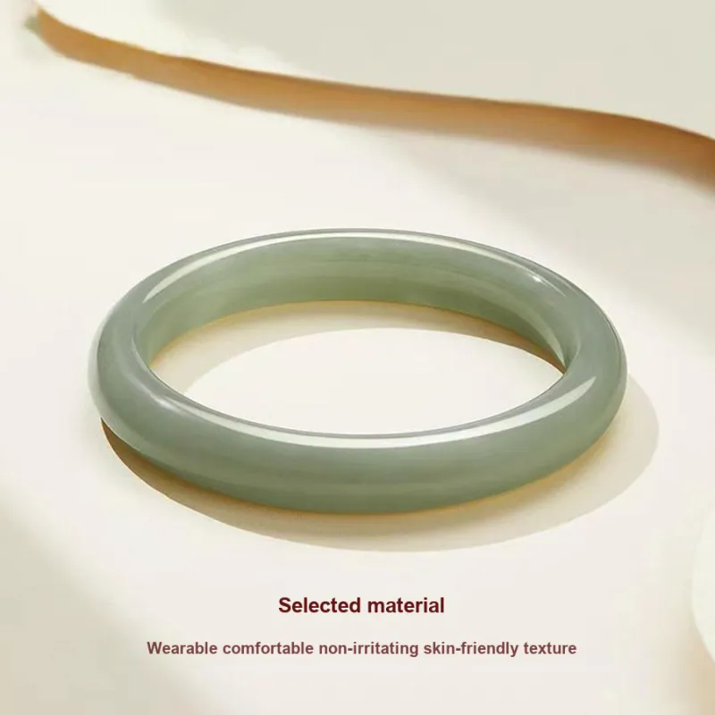Master Kim Hetian Jade Bangles White Jade/Pale Greenish White Jade Women's-2