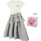 White Mock Two-Piece Dress+Box