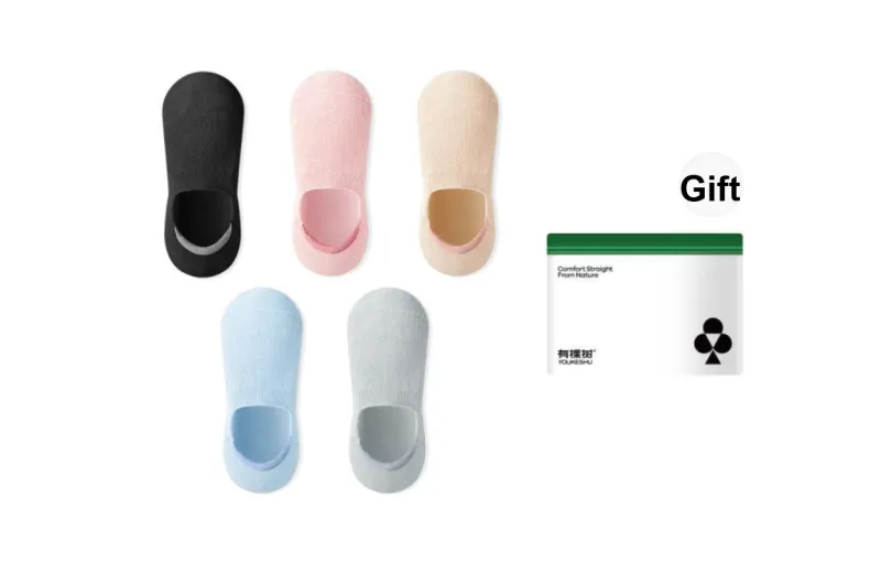 YOUKESHU Women's No Show Socks-12