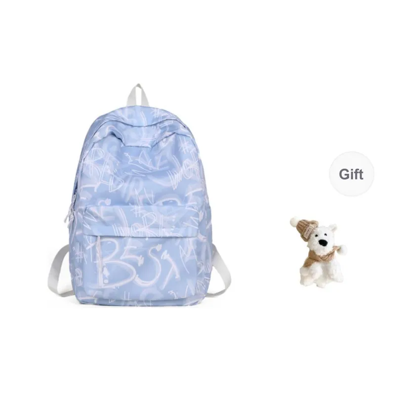 Yalu Nylon Backpack Unisex Black/Red/Green/Blue-23