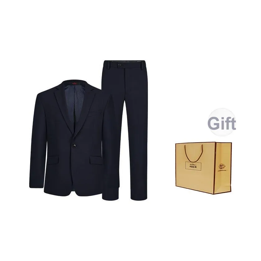 SEVEN Свадьба Groom Формальное Одежда Бизнес Костюм Мужской Темно-синий