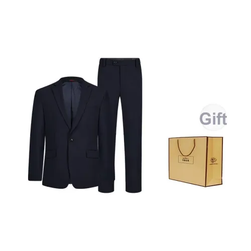 SEVEN Свадьба Groom Формальное Одежда Бизнес Костюм Мужской Темно-синий