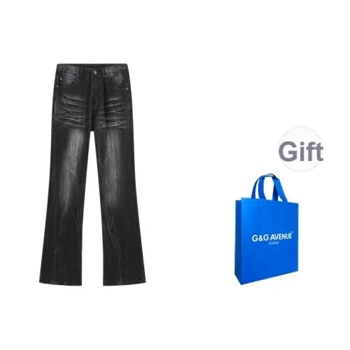 G G AVENUE Черные Унисекс Джинсы