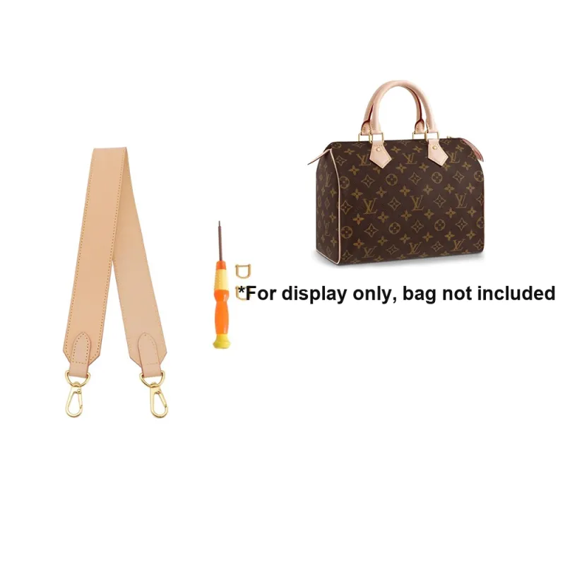 Ingenuity Handmade Cow Leather Bag Strap Women's Beige-30