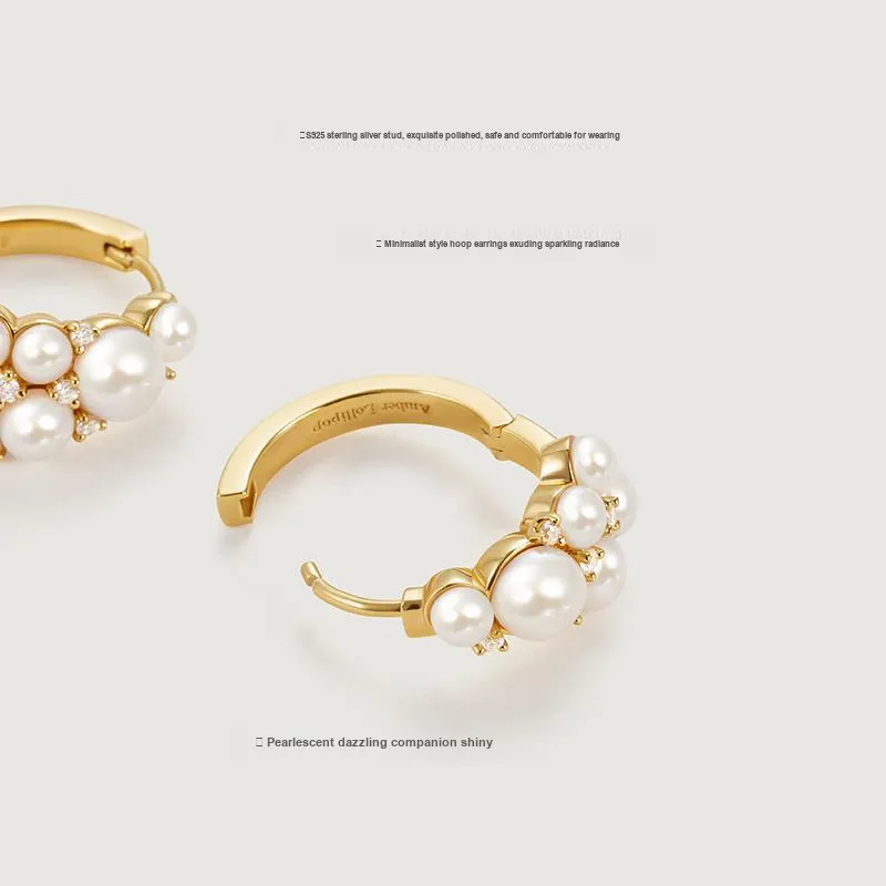 Amber Lollipop Clear Dew Collection Pearl Earrings Women's-3