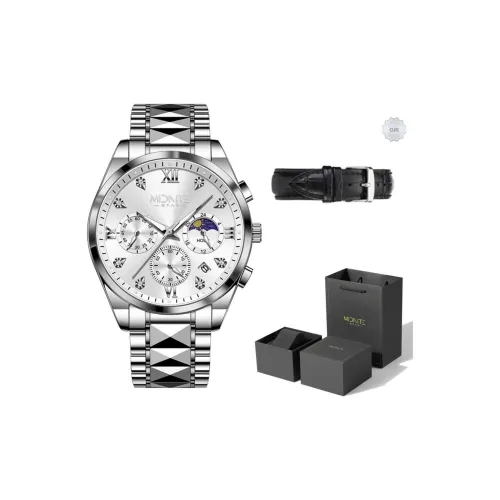 Midnite Star Кварцевый механизм Мужские часы 41 мм Серебряный