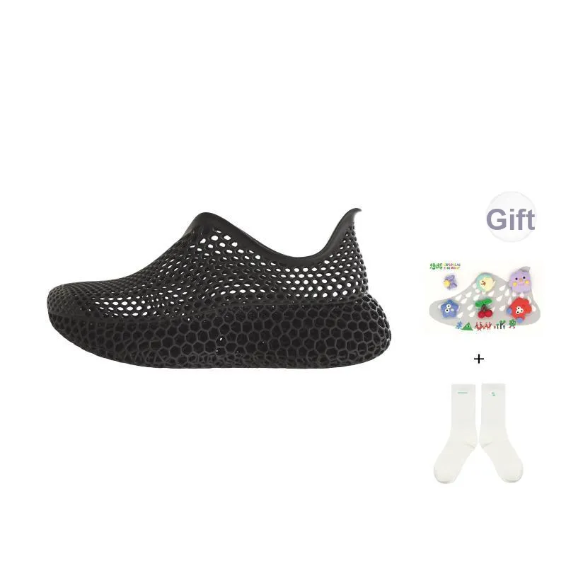 STARAY Fle 3D Printed Bubble Shoes Clogs 4.5cm Unisex Black-0