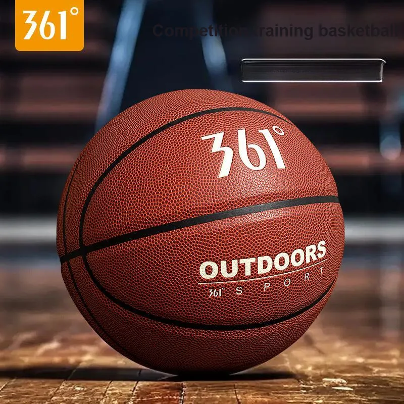 361° PU Basketball Dark Brown Size 7 Ball Street Training Competition Unisex-1