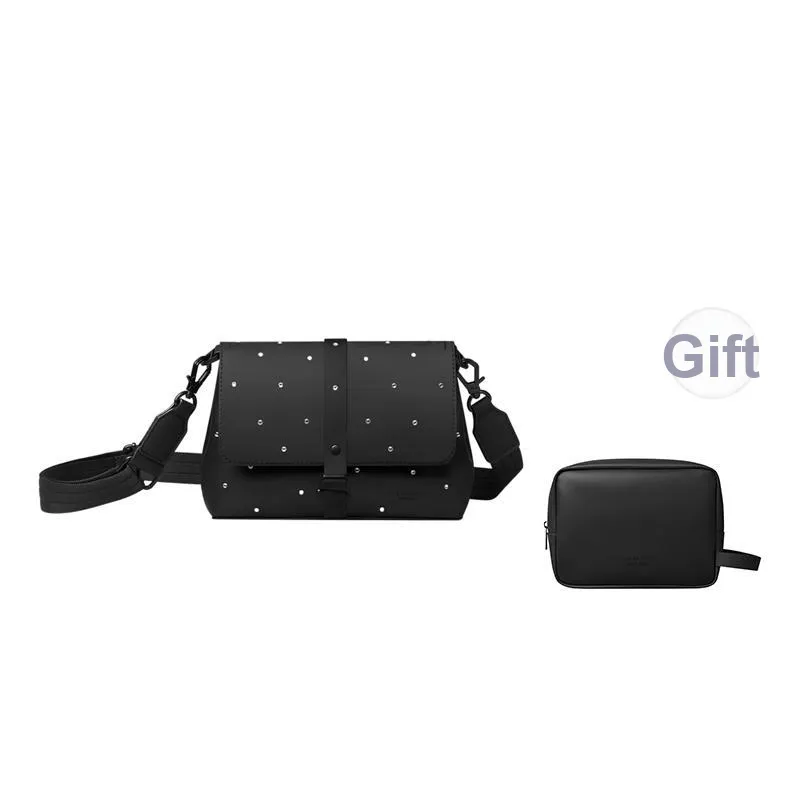 Gaston Luga PU Crossbody Bag Medium Size Women's Elegant Black
