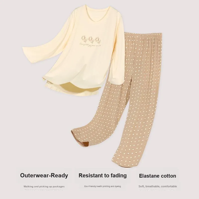 PBENO PD Pajama Set Women's Almond Skin-2