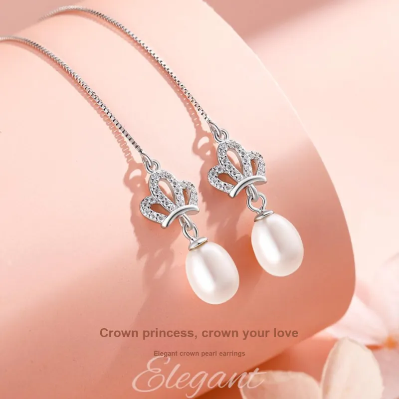 LAOMIAO Pearl Drop Earrings Women's-1