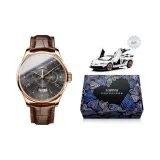 Rose Gold Case Brown Leather Strap