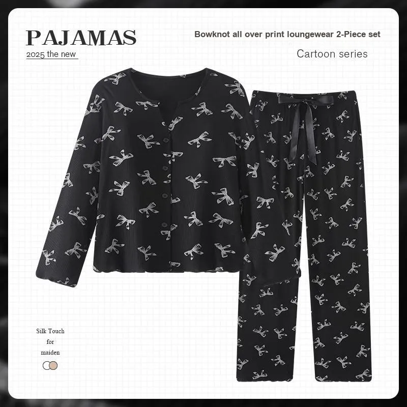 O'MESIK Pajama Set Women's Black-1