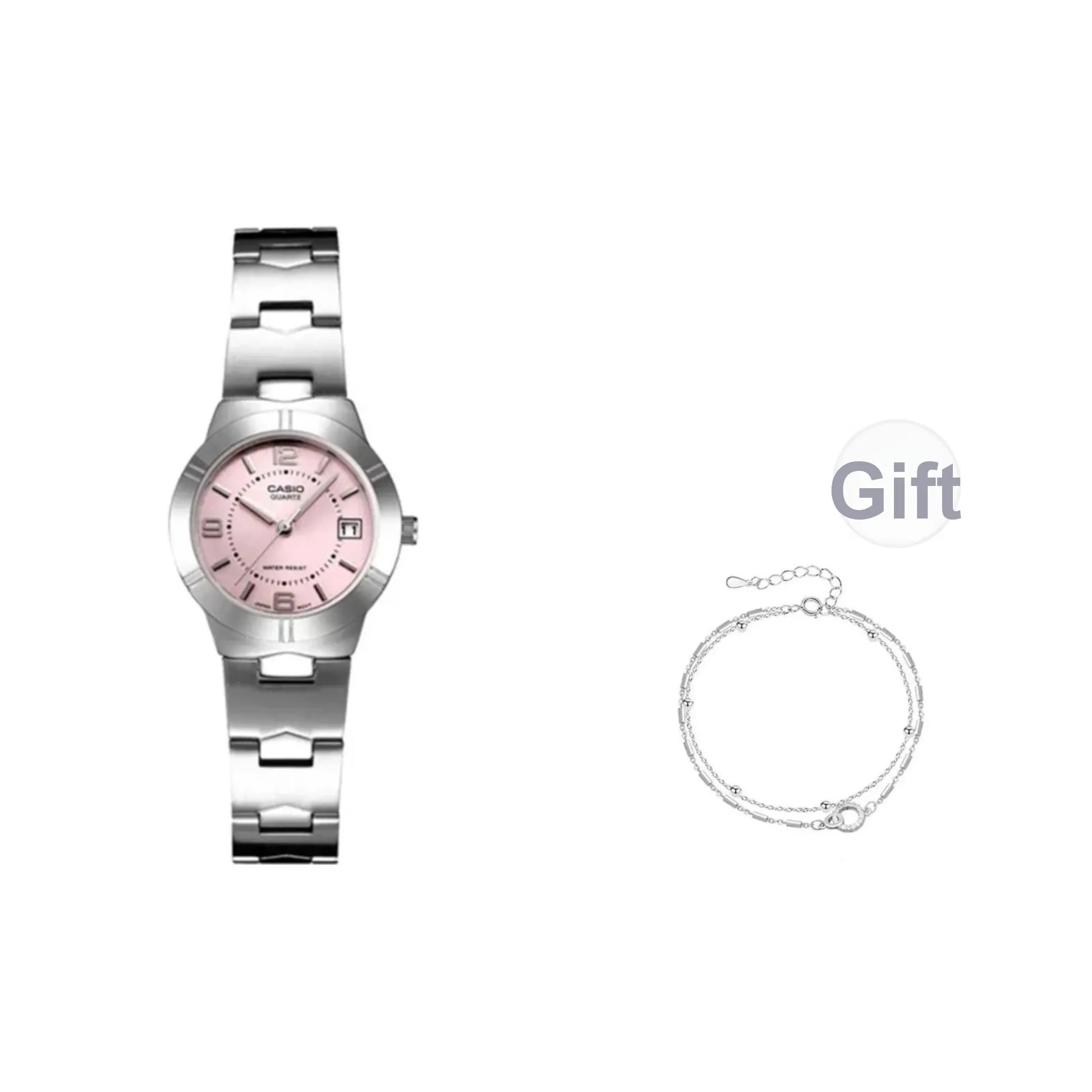 CASIO Кварцевый механизм Часы Женские Розовый циферблат