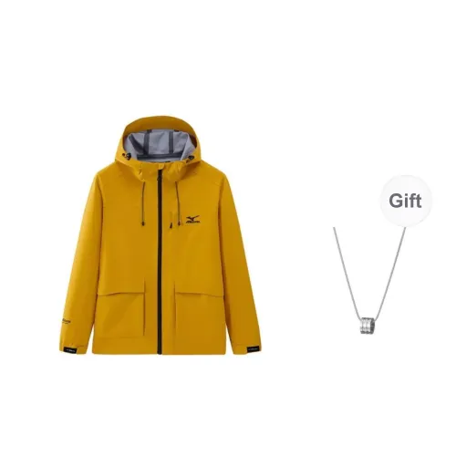 Mizuno Jackets Coats Men's Yellow With Free Necklaces