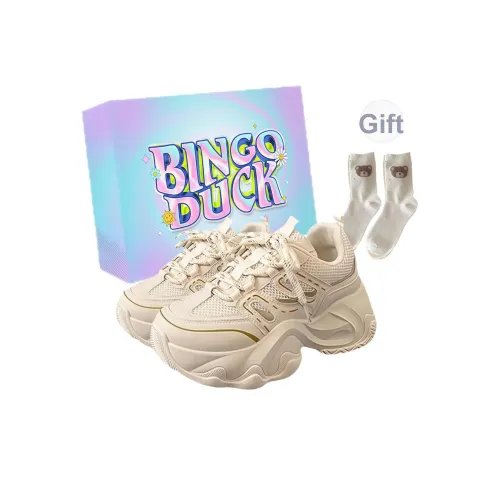 BINGO DUCK Покрытие Высота Увеличение Низкий Топ Толстая Подошва Женские
