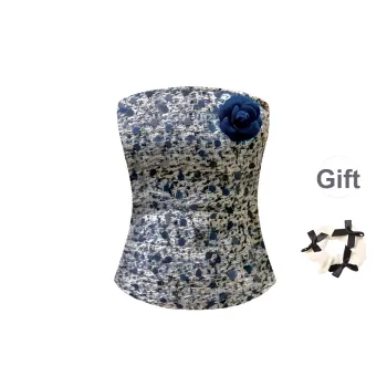 TURN UP Strapless Top Women's Lake Blue