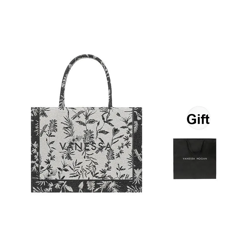 VANESSA HOGAN Ткань Тоут Сумка Сумка для покупок Сумка на плечо Сумка обычная Женская Черная