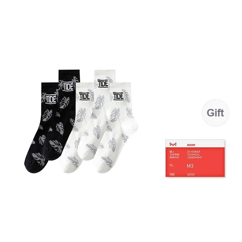 MIIOW Trend Party Series Mid-Calf Socks Men's Shopping Bag Combo Set-7