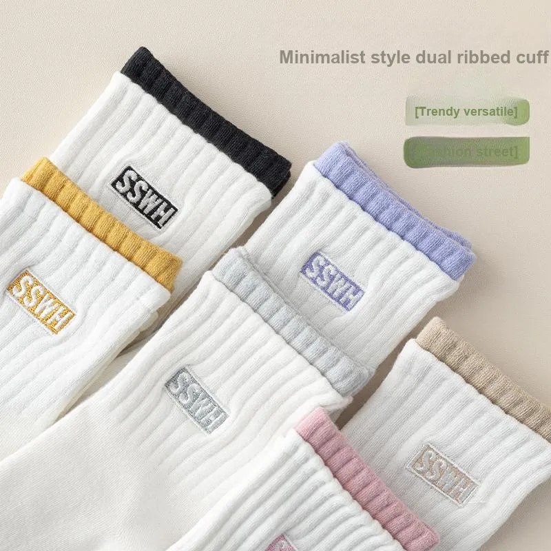 Lan Miao Mid Calf Socks Women's 7 Pack-13