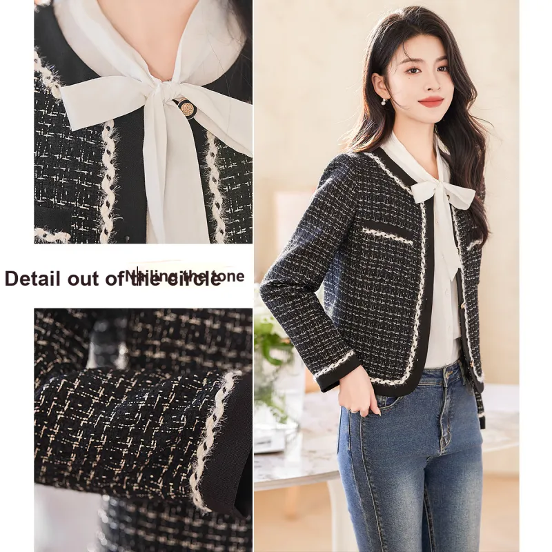 Like The Age Of Water Velvet feel Coat Straight Women's Black-3