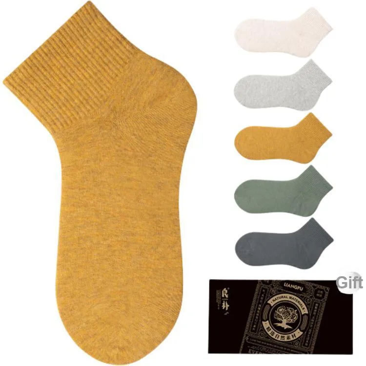 LIANGPU Ankle Socks Men's 5 Pack-5