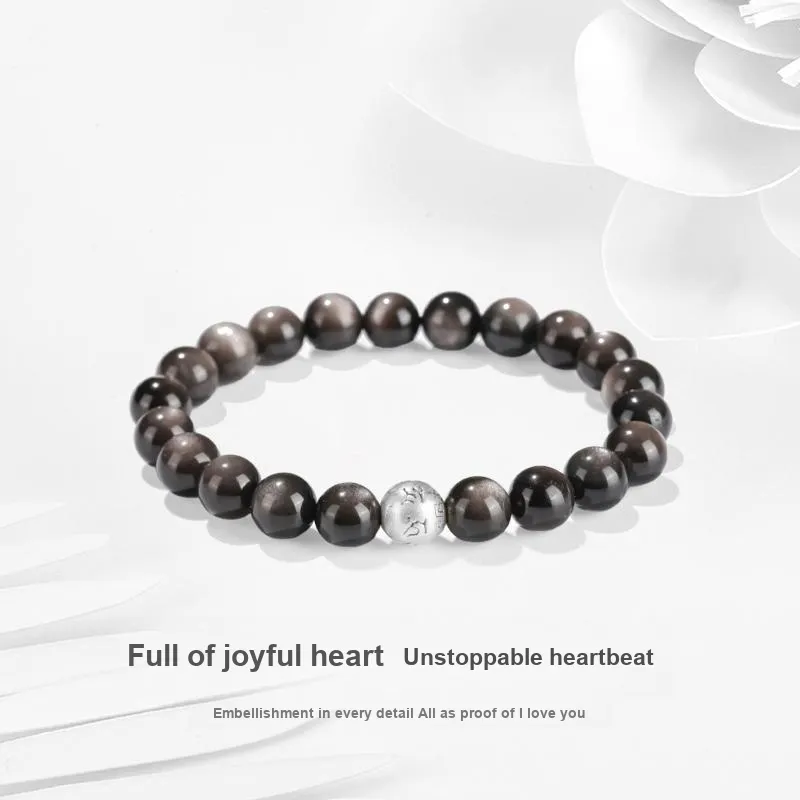 JUICY GRAPE Obsidian Bracelets Unisex-3