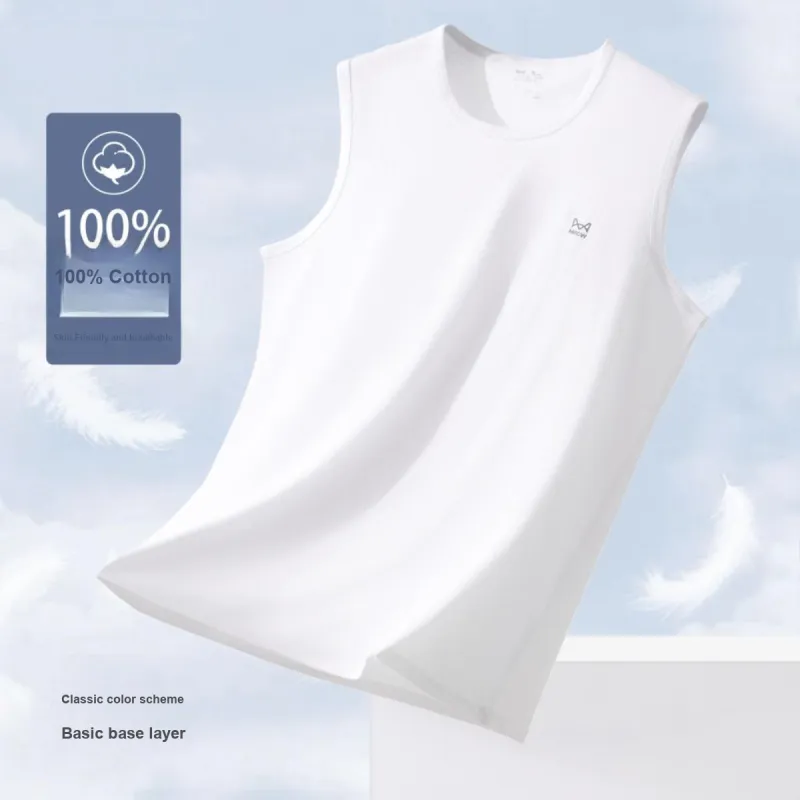MIIOW Undershirts Men's 1 Pack White-4