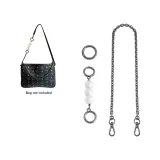 Gunmetal White Pearl+40cm Decorative Chain Set