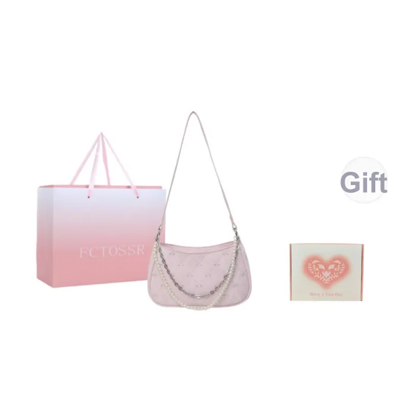 FCTOSSR PU Shoulder Bag Women's White/Silver/Black/Pink-23