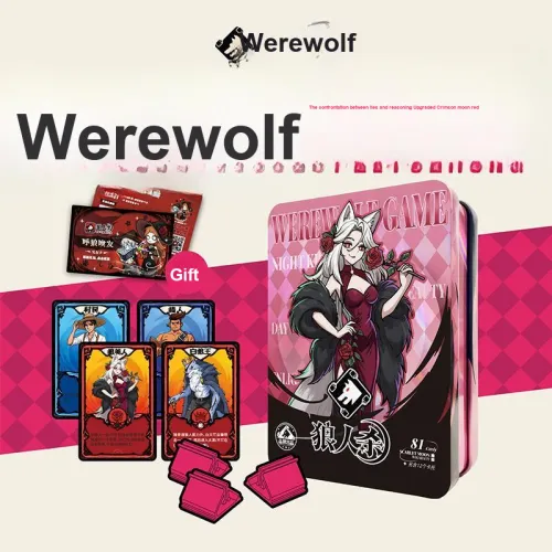 Werewolf T3 Улучшенный Малиновый Луна Красный Голубая Луна Синий Держатель для карт с Количество Дисков Настольные игры