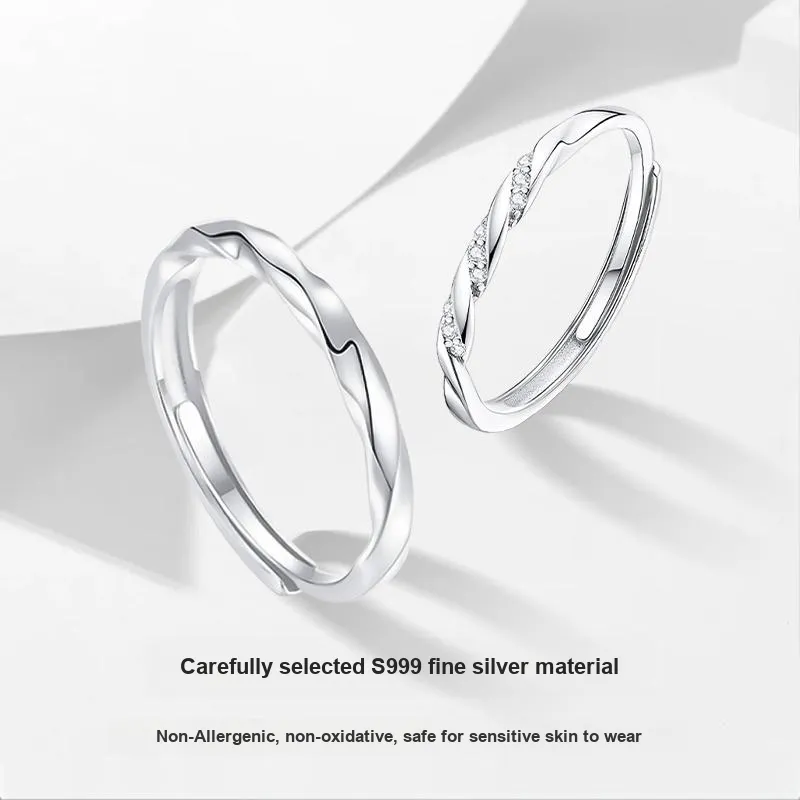 MISS TOOYA S999 Fine Silver Rings Unisex-2