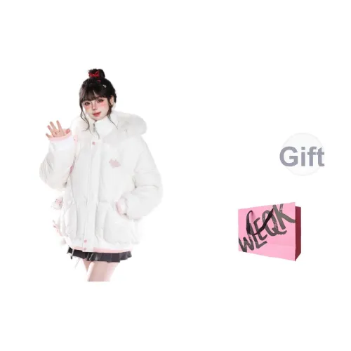 WLEQK Белый Женские пуховики