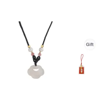 LUXLINE Natural Chalcedony Necklaces Unisex