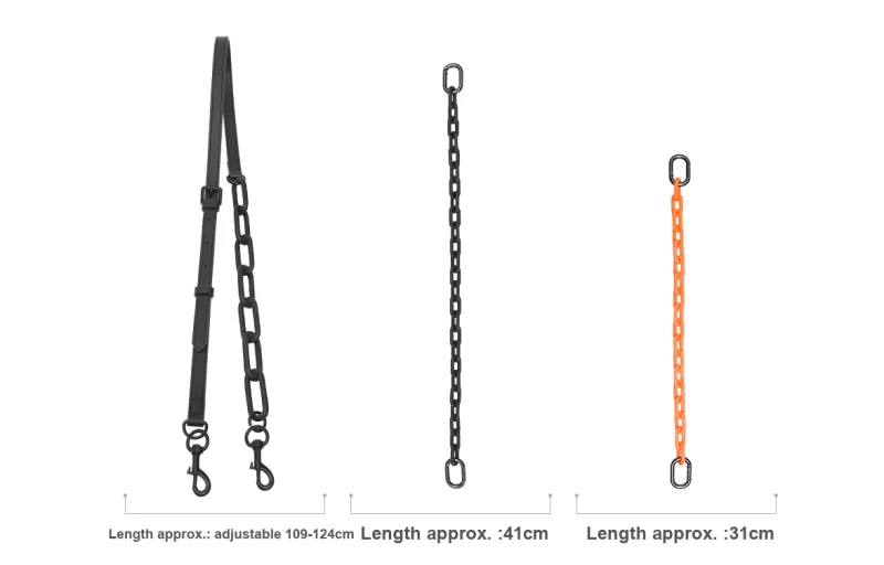 GUYI Acrylic Bag Strap Unisex Orange/Black-23