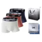 3 Pack (White+Red+Navy Blue)