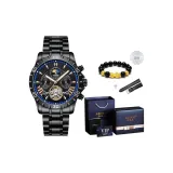 Black[Premium Blue Box+Chinese Auspicious Animal Beaded Bracelet+Strap]