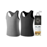 Loose Fit 2 Pack (Black+Heather Gray) 2 Pcs, Easy to Wash!